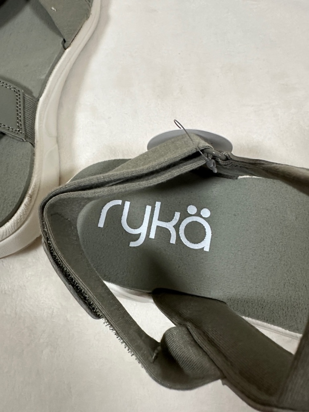 Ryka Mallorie Sandals Womens Size 11 Green Gray Adjustable Comfort NWT - Picture 6 of 9